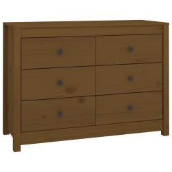 vidaXL Armario auxiliar madera maciza de pino marrón miel 100x40x72 cm