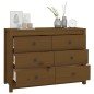 vidaXL Armario auxiliar madera maciza de pino marrón miel 100x40x72 cm vidaXL Armario auxiliar madera maciza de pino marrón miel 100x40x72 cm