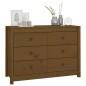 vidaXL Armario auxiliar madera maciza de pino marrón miel 100x40x72 cm vidaXL Armario auxiliar madera maciza de pino marrón miel 100x40x72 cm