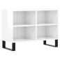 vidaXL Mueble de TV madera de ingeniería blanco brillo 69,5x30x50 cm