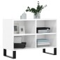 vidaXL Mueble de TV madera de ingeniería blanco brillo 69,5x30x50 cm