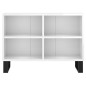 vidaXL Mueble de TV madera de ingeniería blanco brillo 69,5x30x50 cm