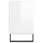 vidaXL Mueble de TV madera de ingeniería blanco brillo 69,5x30x50 cm
