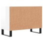 vidaXL Mueble de TV madera de ingeniería blanco brillo 69,5x30x50 cm
