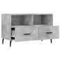 vidaXL Mueble para TV madera contrachapada gris hormigón 80x36x50 cm