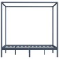 vidaXL Estructura de cama con dosel madera maciza pino gris 120x200 cm vidaXL Estructura de cama con dosel madera maciza pino gris 120x200 cm
