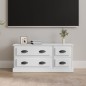 vidaXL Mueble para TV madera contrachapada blanco 100x35,5x45 cm vidaXL Mueble para TV madera contrachapada blanco 100x35,5x45 cm