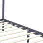 vidaXL Estructura de cama con dosel madera maciza pino gris 120x200 cm vidaXL Estructura de cama con dosel madera maciza pino gris 120x200 cm