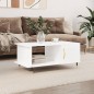 vidaXL Mesa de centro madera contrachapada blanco brillo 90x50x40 cm vidaXL Mesa de centro madera contrachapada blanco brillo 90x50x40 cm
