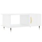 vidaXL Mesa de centro madera contrachapada blanco brillo 90x50x40 cm vidaXL Mesa de centro madera contrachapada blanco brillo 90x50x40 cm