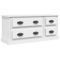 vidaXL Mueble para TV madera contrachapada blanco 100x35,5x45 cm