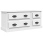 vidaXL Mueble para TV madera contrachapada blanco 100x35,5x45 cm vidaXL Mueble para TV madera contrachapada blanco 100x35,5x45 cm