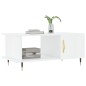 vidaXL Mesa de centro madera contrachapada blanco brillo 90x50x40 cm vidaXL Mesa de centro madera contrachapada blanco brillo 90x50x40 cm