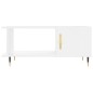 vidaXL Mesa de centro madera contrachapada blanco brillo 90x50x40 cm vidaXL Mesa de centro madera contrachapada blanco brillo 90x50x40 cm
