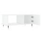 vidaXL Mesa de centro madera contrachapada blanco brillo 90x50x40 cm vidaXL Mesa de centro madera contrachapada blanco brillo 90x50x40 cm