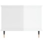 vidaXL Mesa de centro madera contrachapada blanco brillo 90x50x40 cm vidaXL Mesa de centro madera contrachapada blanco brillo 90x50x40 cm