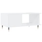vidaXL Mesa de centro madera contrachapada blanco brillo 90x50x40 cm vidaXL Mesa de centro madera contrachapada blanco brillo 90x50x40 cm