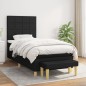 vidaXL Cama box spring con colchón tela negro 90x190 cm