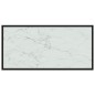 vidaXL Mesa de centro vidrio templado blanco 100x50x35 cm