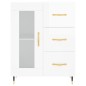 vidaXL Aparador de madera contrachapada blanco brillante 69,5x34x90 cm vidaXL Aparador de madera contrachapada blanco brillante 69,5x34x90 cm
