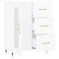 vidaXL Aparador de madera contrachapada blanco brillante 69,5x34x90 cm vidaXL Aparador de madera contrachapada blanco brillante 69,5x34x90 cm