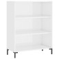 vidaXL Estantería madera de ingeniería blanco brillo 69,5x32,5x90 cm vidaXL Estantería madera de ingeniería blanco brillo 69,5x32,5x90 cm