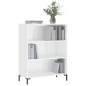 vidaXL Estantería madera de ingeniería blanco brillo 69,5x32,5x90 cm vidaXL Estantería madera de ingeniería blanco brillo 69,5x32,5x90 cm