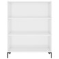 vidaXL Estantería madera de ingeniería blanco brillo 69,5x32,5x90 cm vidaXL Estantería madera de ingeniería blanco brillo 69,5x32,5x90 cm