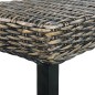vidaXL Banco de ratán kubu y madera maciza de mango negro 110 cm vidaXL Banco de ratán kubu y madera maciza de mango negro 110 cm