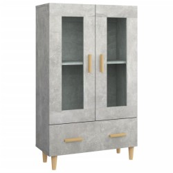 vidaXL Aparador de madera contrachapada gris hormigón 70x31x115 cm
