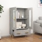 vidaXL Aparador de madera contrachapada gris hormigón 70x31x115 cm