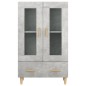vidaXL Aparador de madera contrachapada gris hormigón 70x31x115 cm