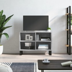 vidaXL Mueble de TV madera de ingeniería gris hormigón 69,5x30x50 cm