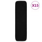 vidaXL Alfombrillas de escalera 15 uds negro rectangular 75x20 cm vidaXL Alfombrillas de escalera 15 uds negro rectangular 75x20 cm