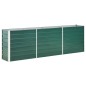 vidaXL Arriate de jardín de acero galvanizado verde 240x40x77 cm