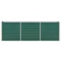 vidaXL Arriate de jardín de acero galvanizado verde 240x40x77 cm