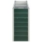 vidaXL Arriate de jardín de acero galvanizado verde 240x40x77 cm