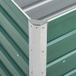 vidaXL Arriate de jardín de acero galvanizado verde 240x40x77 cm
