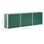 vidaXL Arriate de jardín de acero galvanizado verde 240x40x77 cm
