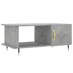 vidaXL Mesa de centro madera contrachapada gris hormigón 90x50x40 cm
