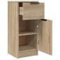 vidaXL Aparador de madera contrachapada roble Sonoma 30x30x70 cm vidaXL Aparador de madera contrachapada roble Sonoma 30x30x70 cm