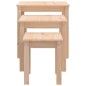 vidaXL Mesas apilables 3 unidades madera maciza de pino vidaXL Mesas apilables 3 unidades madera maciza de pino