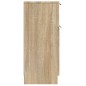 vidaXL Aparador de madera contrachapada roble Sonoma 30x30x70 cm vidaXL Aparador de madera contrachapada roble Sonoma 30x30x70 cm