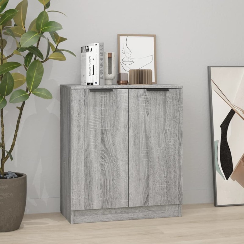 vidaXL Aparador de madera contrachapada gris Sonoma 60x30x70 cm vidaXL Aparador de madera contrachapada gris Sonoma 60x30x70 cm