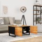 vidaXL Mesa de centro madera maciza acacia y contrachapada 80x50x40 cm vidaXL Mesa de centro madera maciza acacia y contrachapada 80x50x40 cm