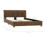 vidaXL Estructura de cama de piel de ante artificial marrón 120x200 cm vidaXL Estructura de cama de piel de ante artificial marrón 120x200 cm