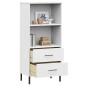 vidaXL Librería con 2 cajones OSLO madera maciza blanco 60x35x128,5 cm vidaXL Librería con 2 cajones OSLO madera maciza blanco 60x35x128,5 cm