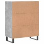 vidaXL Aparador de madera de ingeniería gris hormigón 69,5x34x90 cm vidaXL Aparador de madera de ingeniería gris hormigón 69,5x34x90 cm