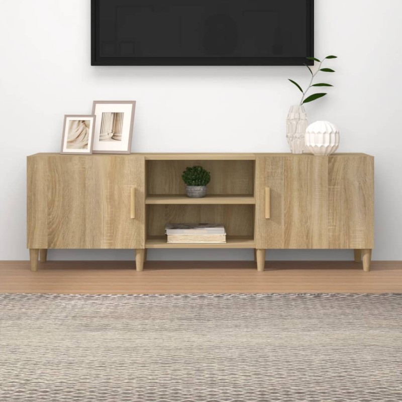 vidaXL Mueble para TV madera contrachapada roble sonoma 150x30x50 cm vidaXL Mueble para TV madera contrachapada roble sonoma 150x30x50 cm