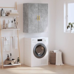vidaXL Armario de pared gris hormigón 69,5x34x90 cm